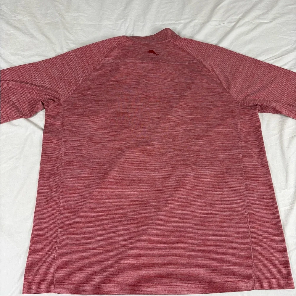Tommy Bahama Mens Red 3/4 Zipper Long Sleeve Polyester Light Sweatshirt 2XLT - Picture 9 of 10